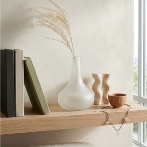 Neutral Frosted Glass Decorative Vase - Home Accents
